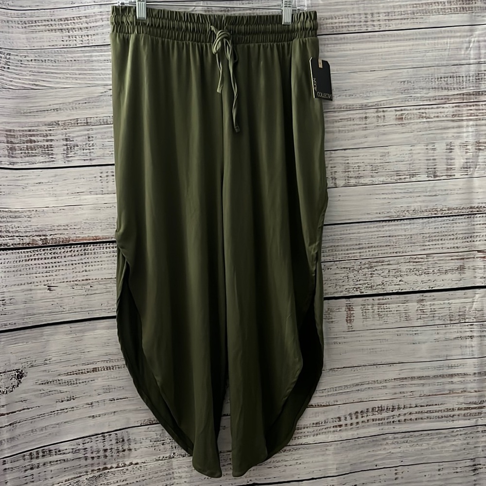 LG Drawstring butter fabric flowy bottoms ALIGN COLLECTIVE